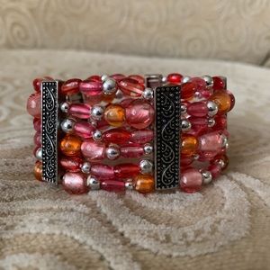 Multi-Color Beaded Stretch Bracelet